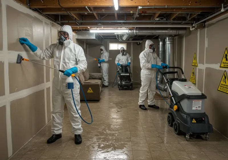 Basement Moisture Removal and Structural Drying process in Forest Glen, MD